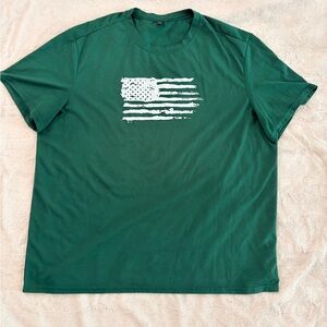 SHEIN Men's 4XL Green Flag Graphic Tee